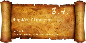 Bogdán Algernon névjegykártya
