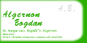 algernon bogdan business card